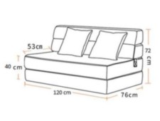 Бескаркасный диван 120*76